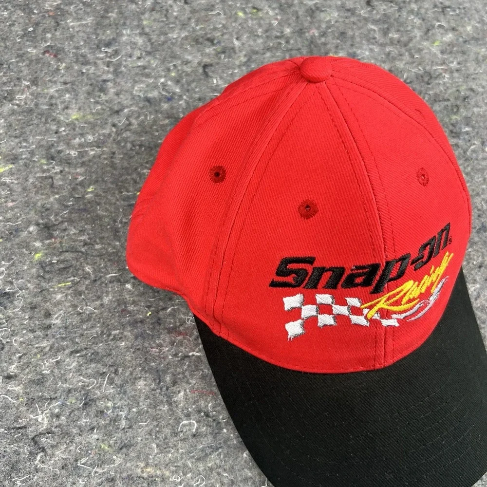 Snap-On Racing Adjustable Hat Cap Red Black Baseball Motorsports Used